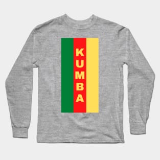 Kumba City in Cameroon Flag Colors Vertical Long Sleeve T-Shirt